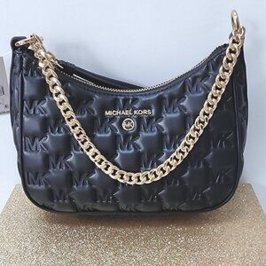 MICHAEL KORS Jet Set Charm Small Chain Quilted Puffer Pouchette Shoulder…